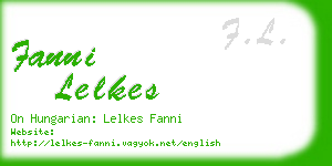 fanni lelkes business card